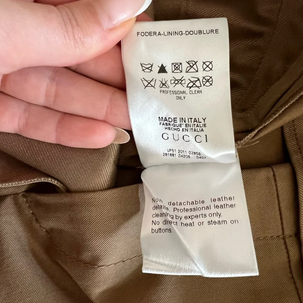 Authentic Gucci Tan Chinos Classic Cotton Blend 95% cotton - Picture 7 of 8